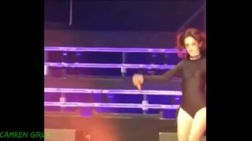 Camila Cabello showing off her legs on stage