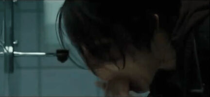 Noomi Rapace washing out her mouth