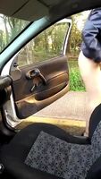 Female Desperation - Pissing Outside the Passenger Side of the Car