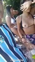 Sucking Tits Of Brazilian Sluts At Party