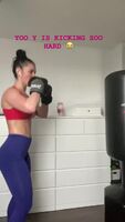 ThickFit Incorporating Kickboxing Into Her Routine