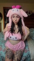 This may very well be the cutest and also the silliest gif I've ever made! I sure hope you guys like pink bunny hats.