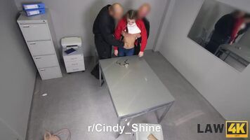 Forced spitroast with Cindy Shine