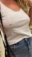 Flashing my boobs while shopping