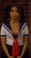 Brenda Song playing a giggling busty schoolgirl is a good look