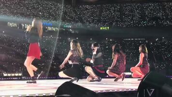 Red Velvet on their knees