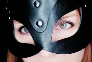 Masked girl gives a sensual blowjob and gets a massive facial